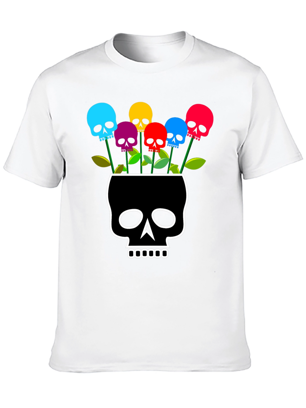 Skull Flower Graphic T-Shirt