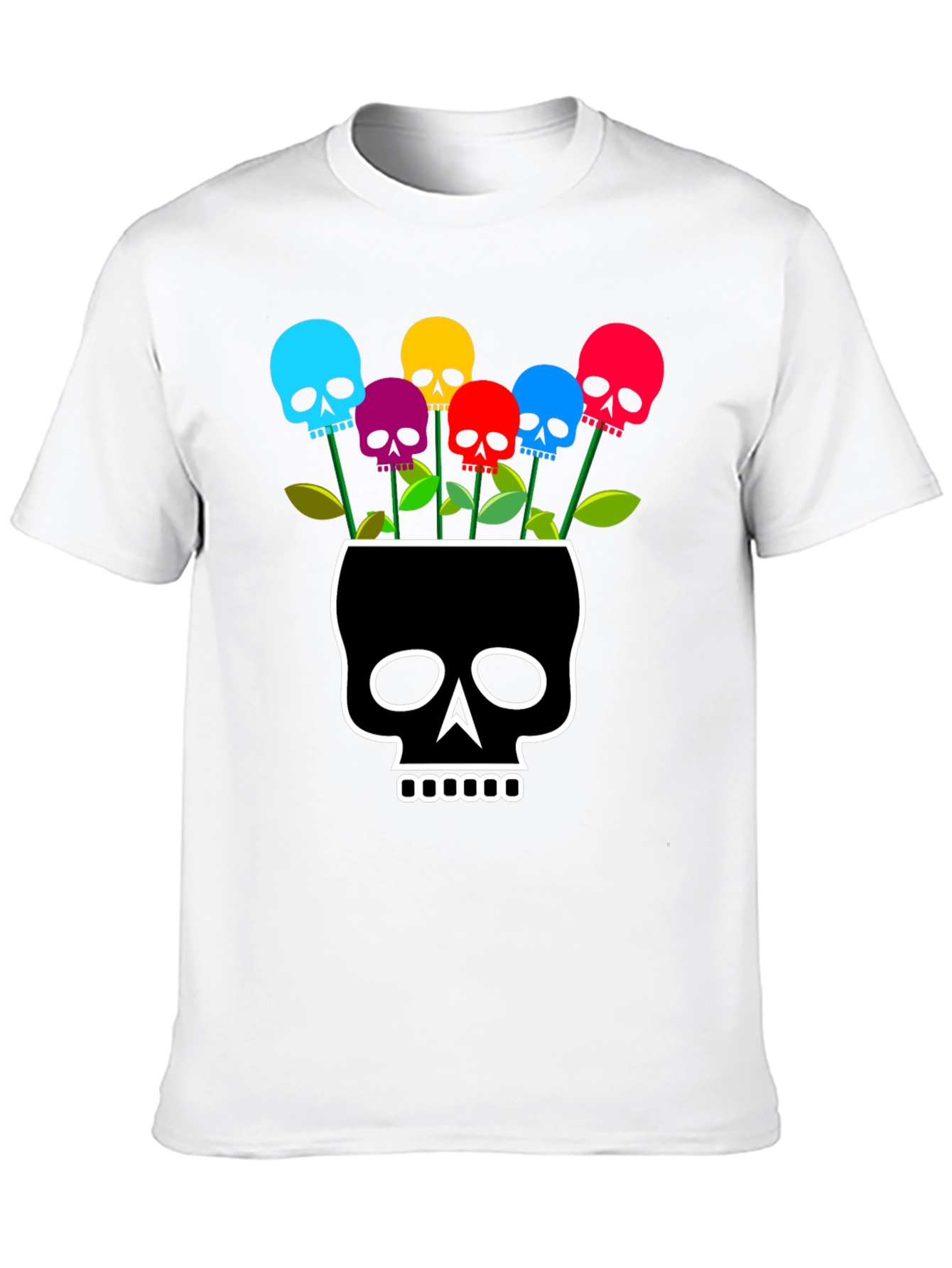 Skull Flower Graphic T-Shirt