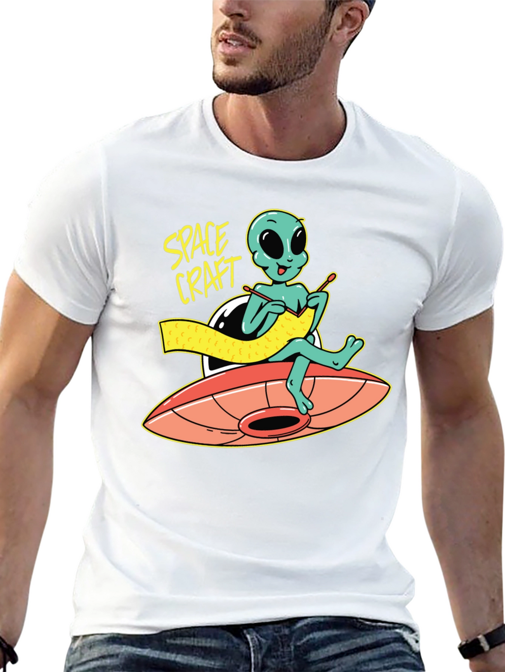 Space Craft Alien Knit T-Shirt