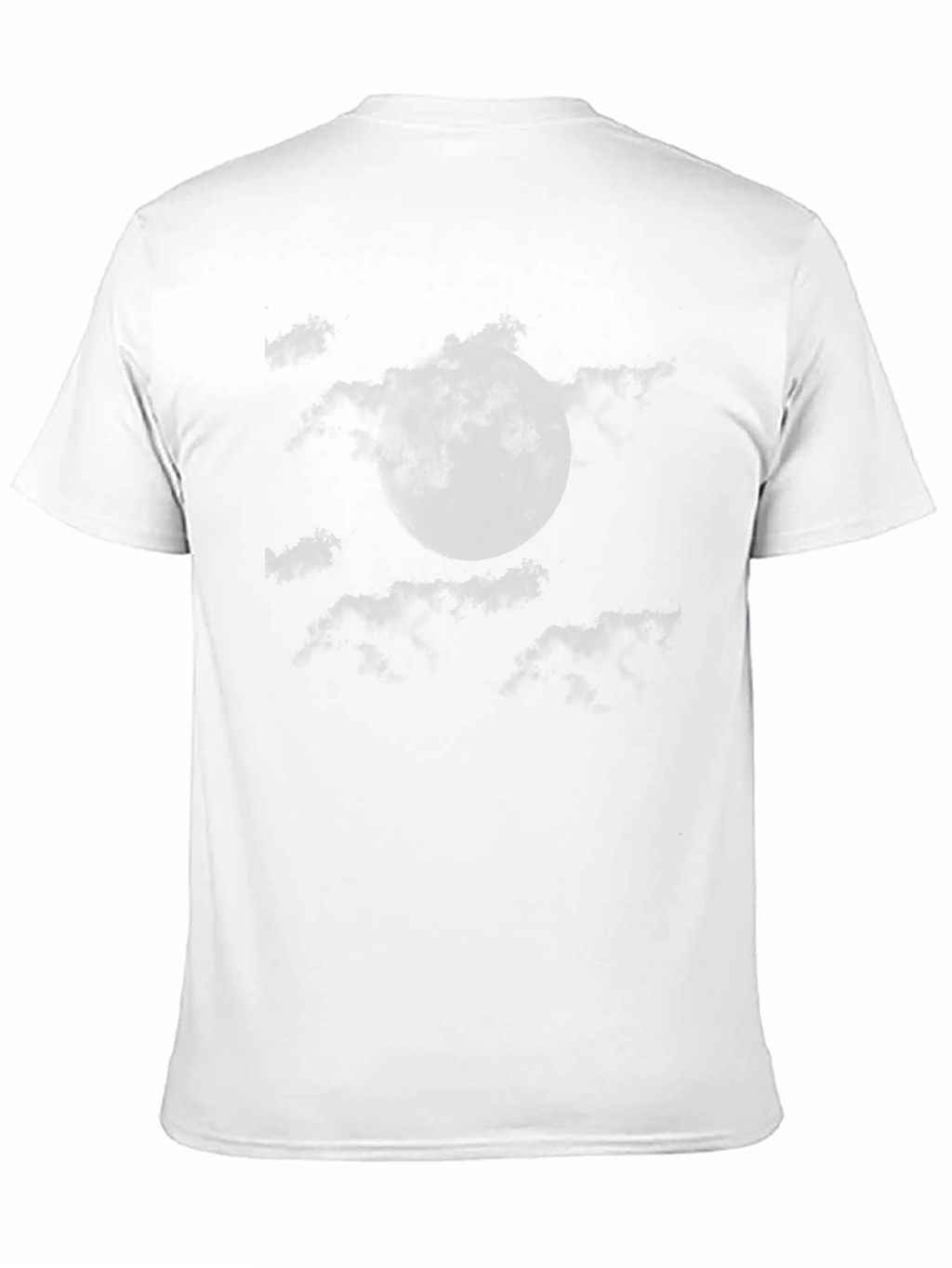 Moon and Clouds Graphic T-Shirt - Stylish Black Tee