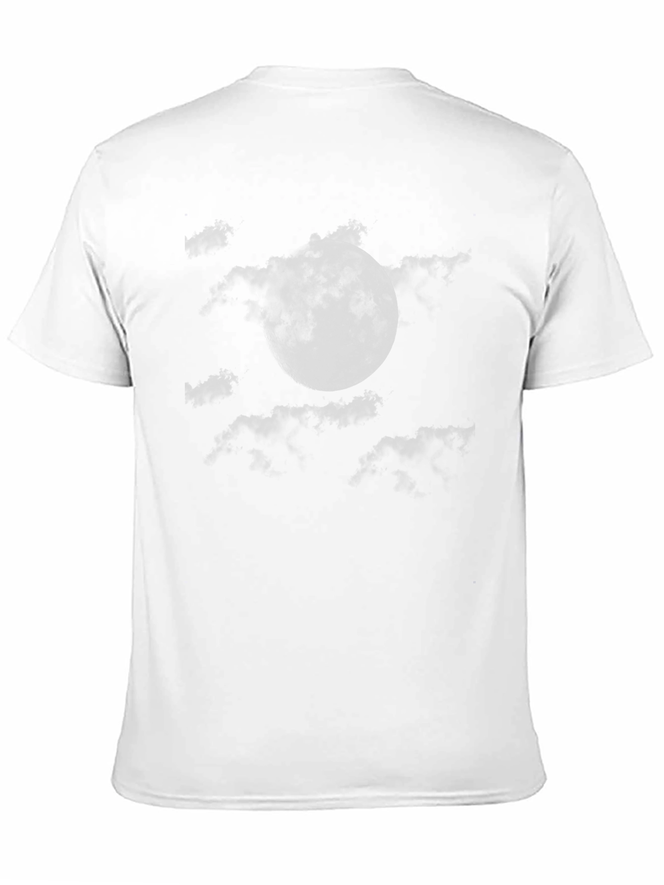 Moon and Clouds Graphic T-Shirt - Stylish Black Tee