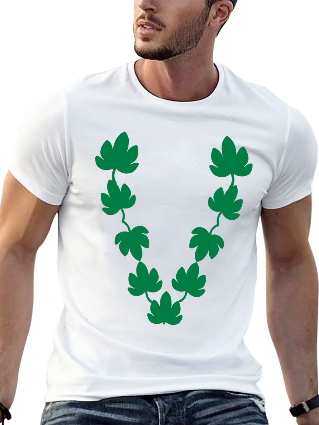Green Leaf Vine Graphic T-Shirt