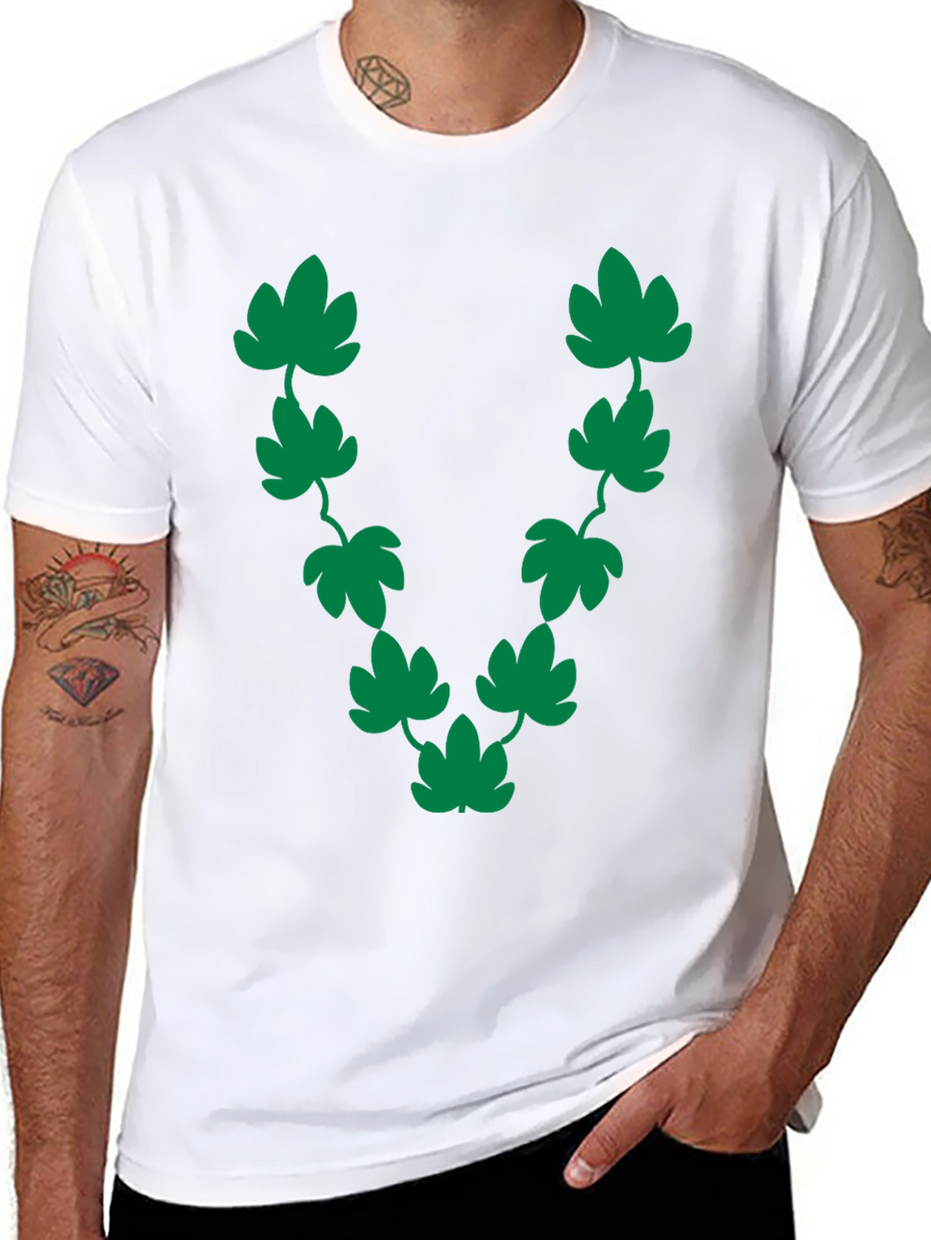 Green Leaf Vine Graphic T-Shirt