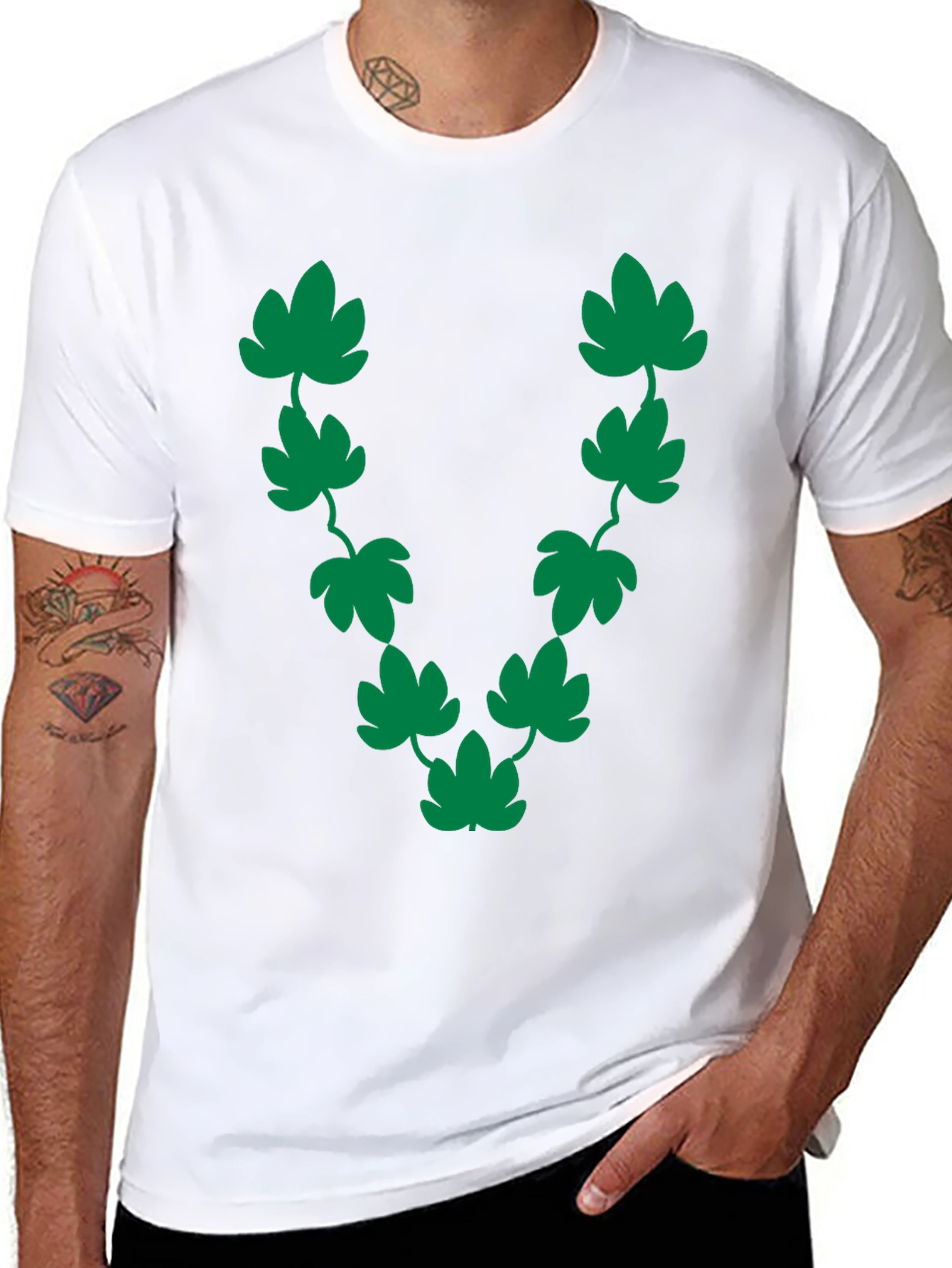 Green Leaf Vine Graphic T-Shirt