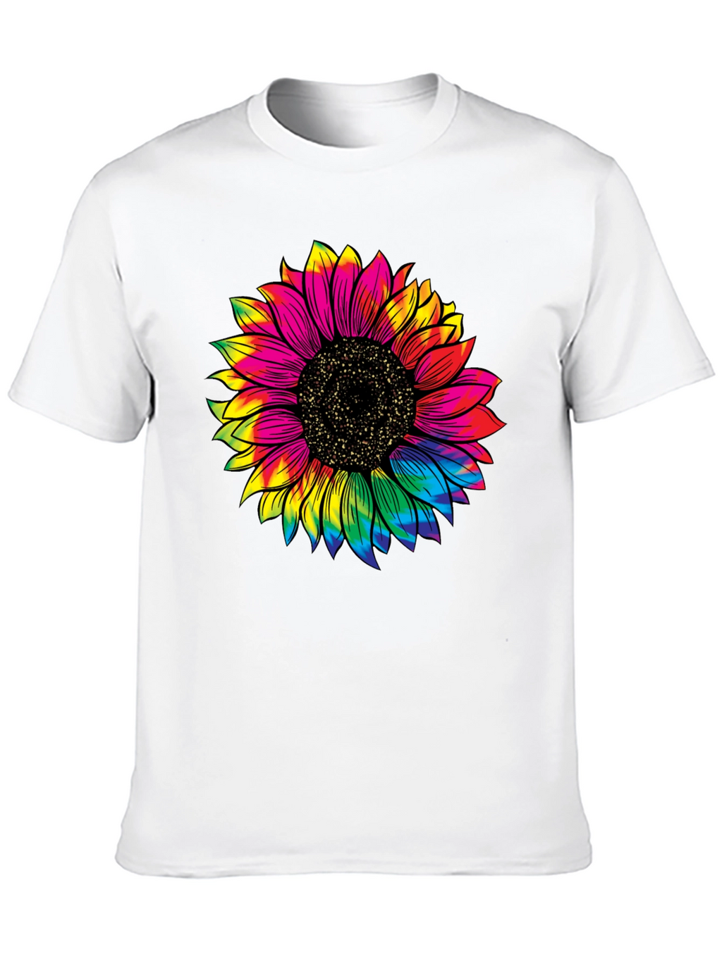Tie-Dye Sunflower Graphic T-Shirt