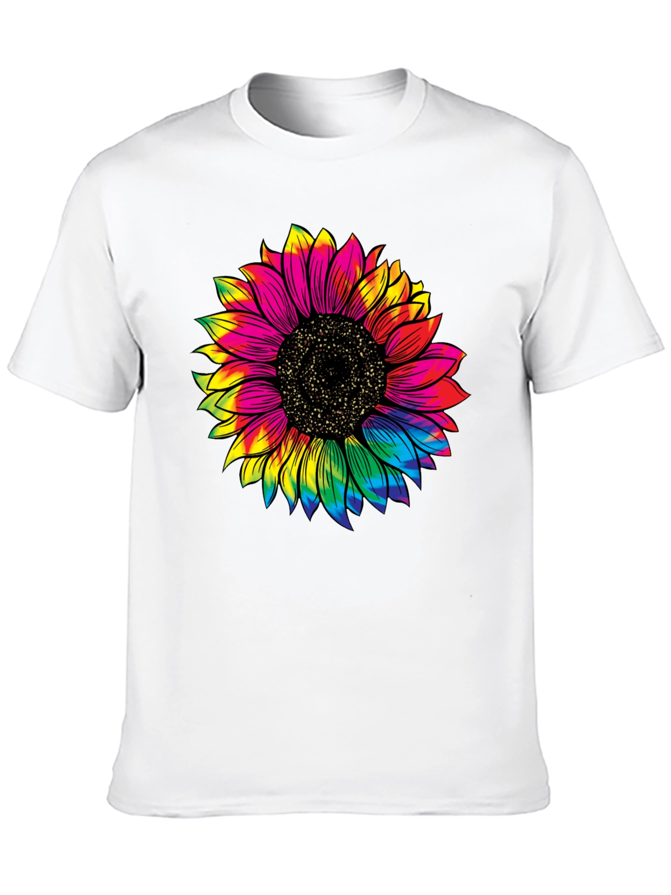 Tie-Dye Sunflower Graphic T-Shirt