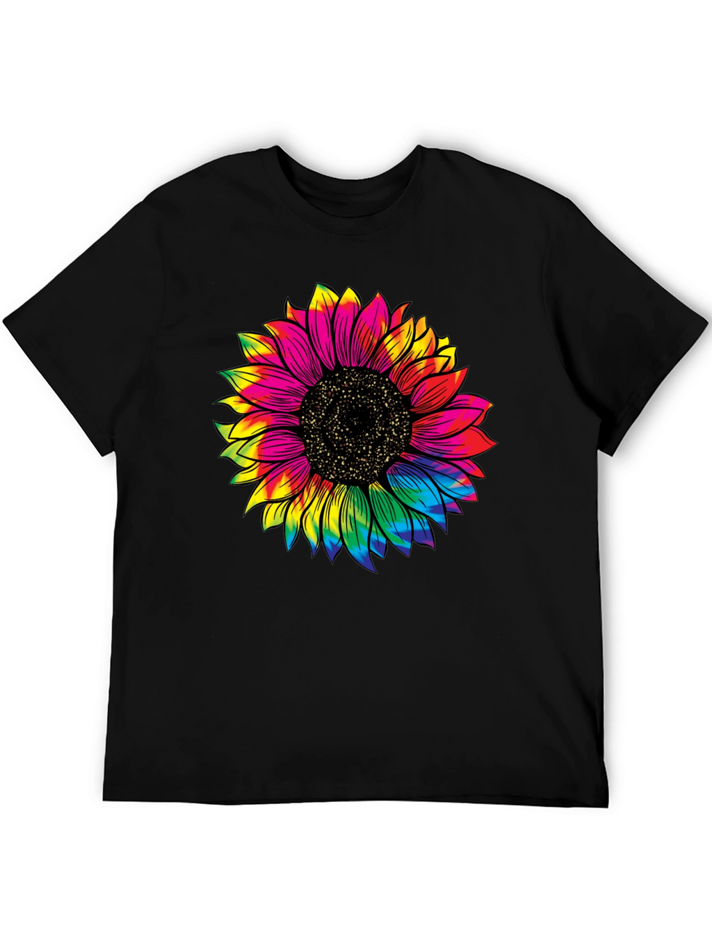 Tie-Dye Sunflower Graphic T-Shirt