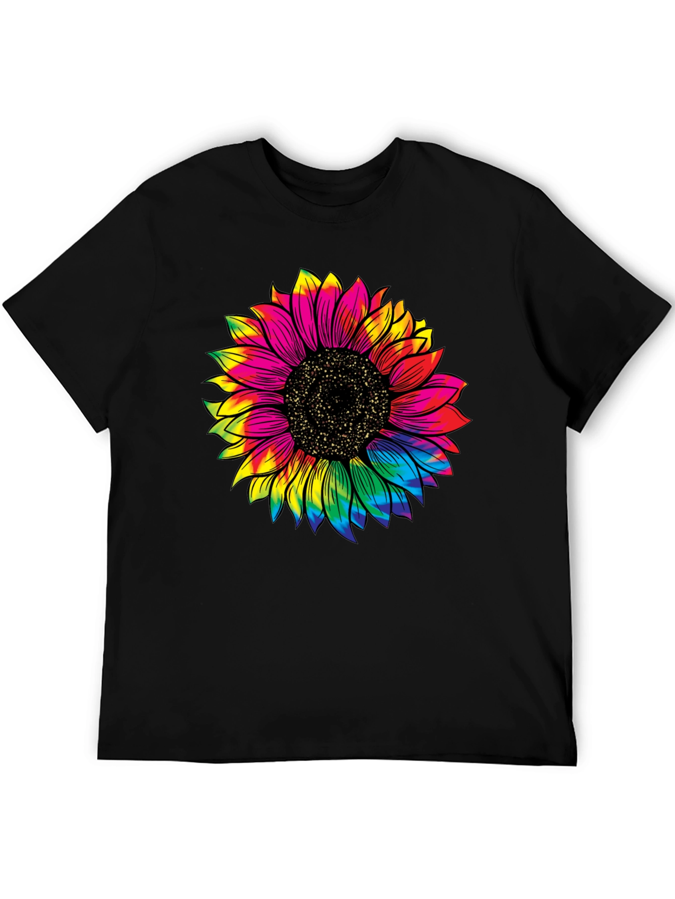 Tie-Dye Sunflower Graphic T-Shirt