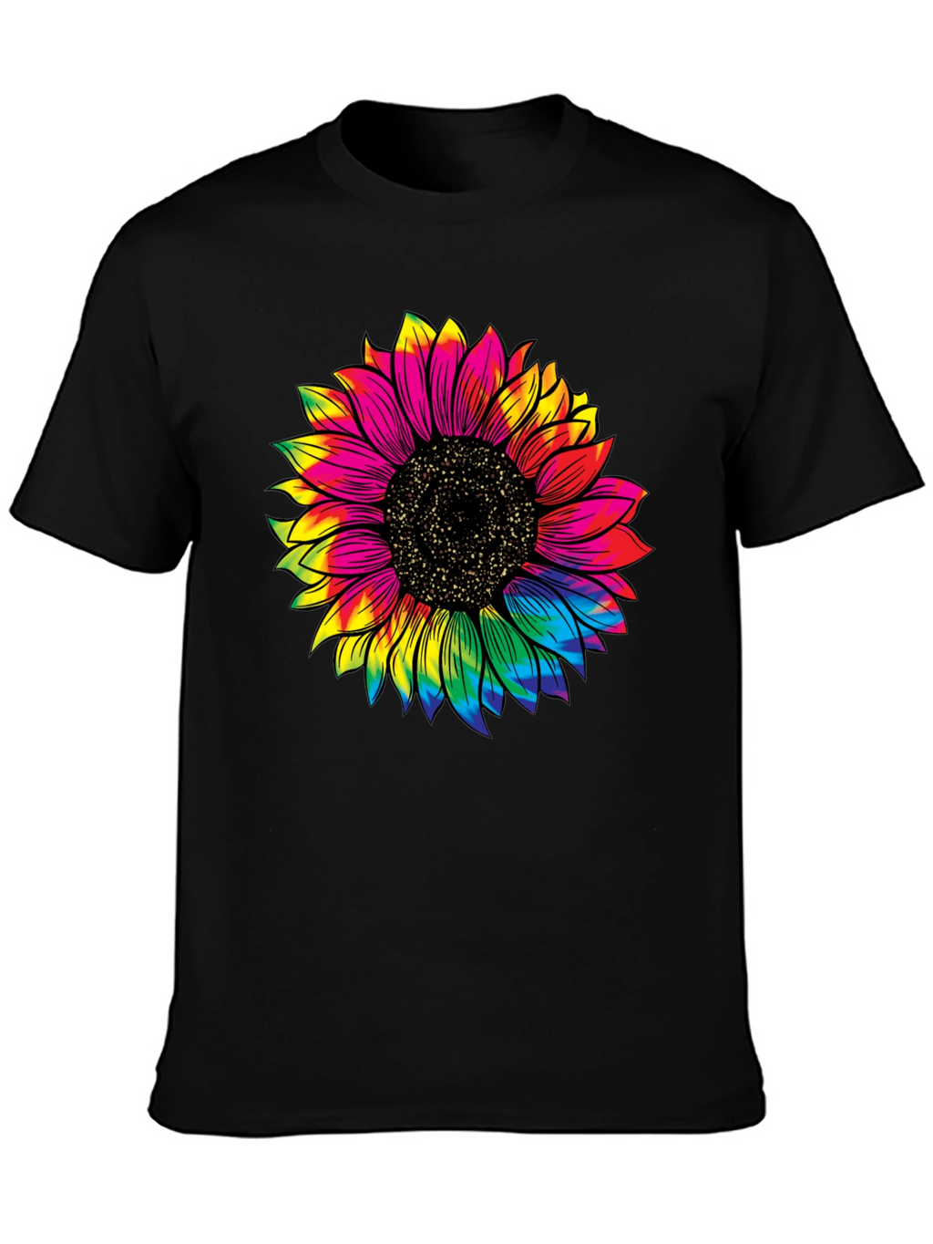 Tie-Dye Sunflower Graphic T-Shirt