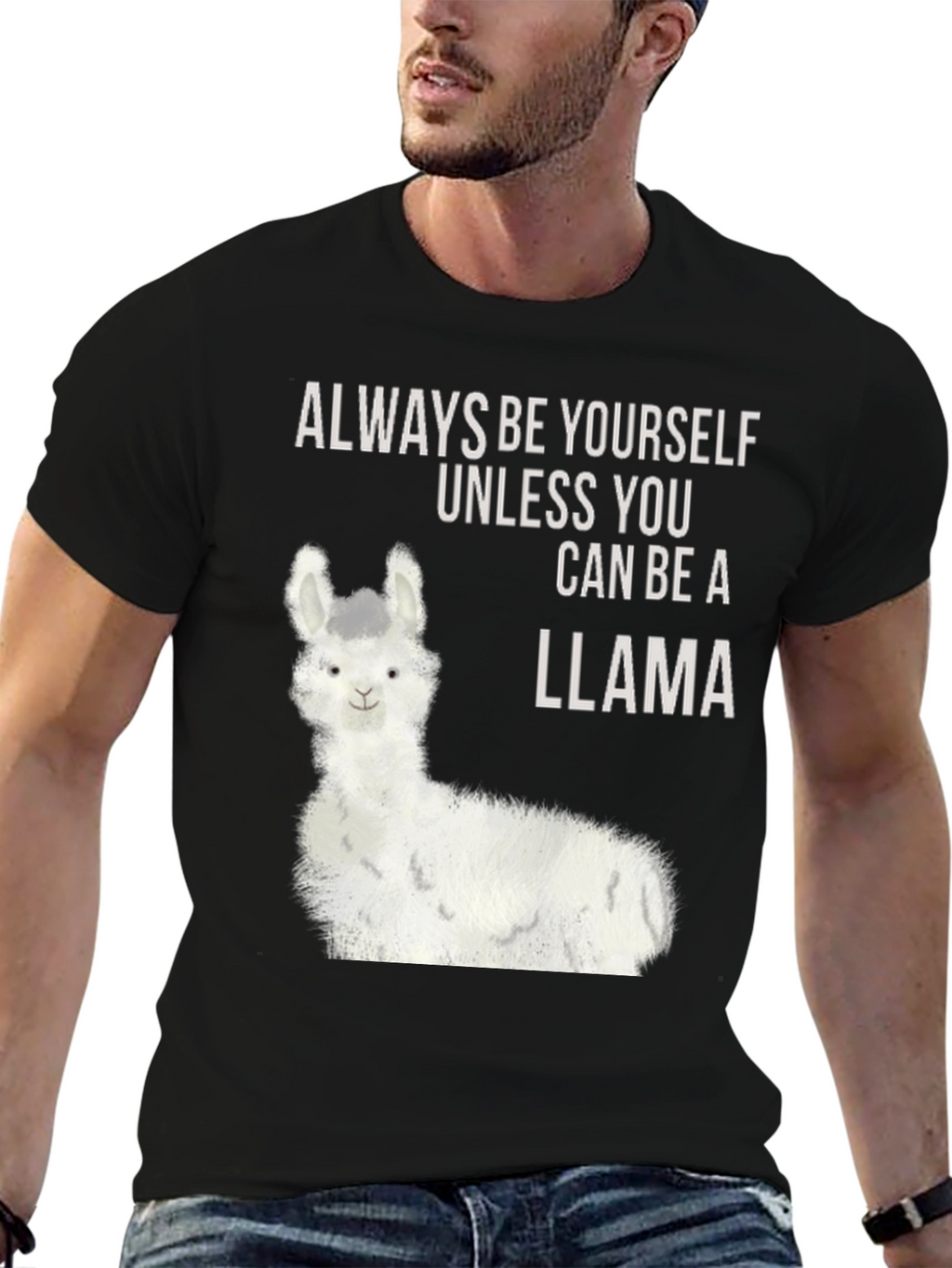 Llama Graphic Tee - Always Be Yourself T-Shirt