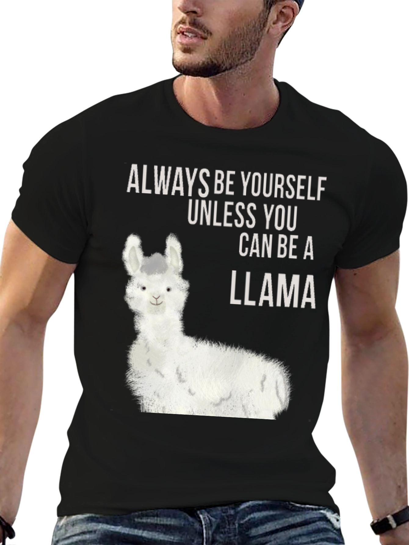 Llama Graphic Tee - Always Be Yourself T-Shirt