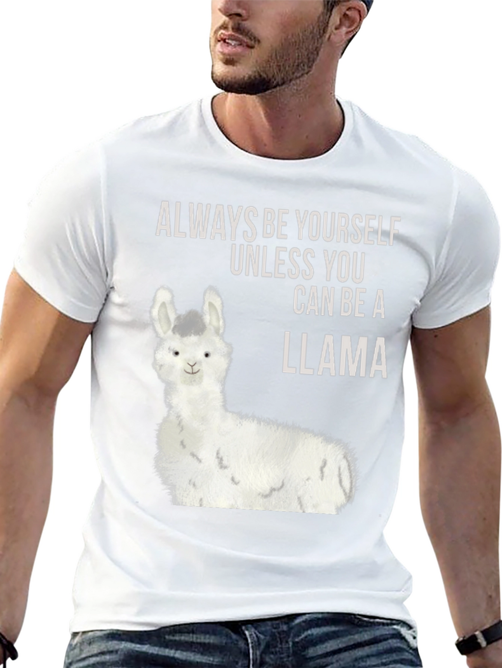 Llama Graphic Tee - Always Be Yourself T-Shirt