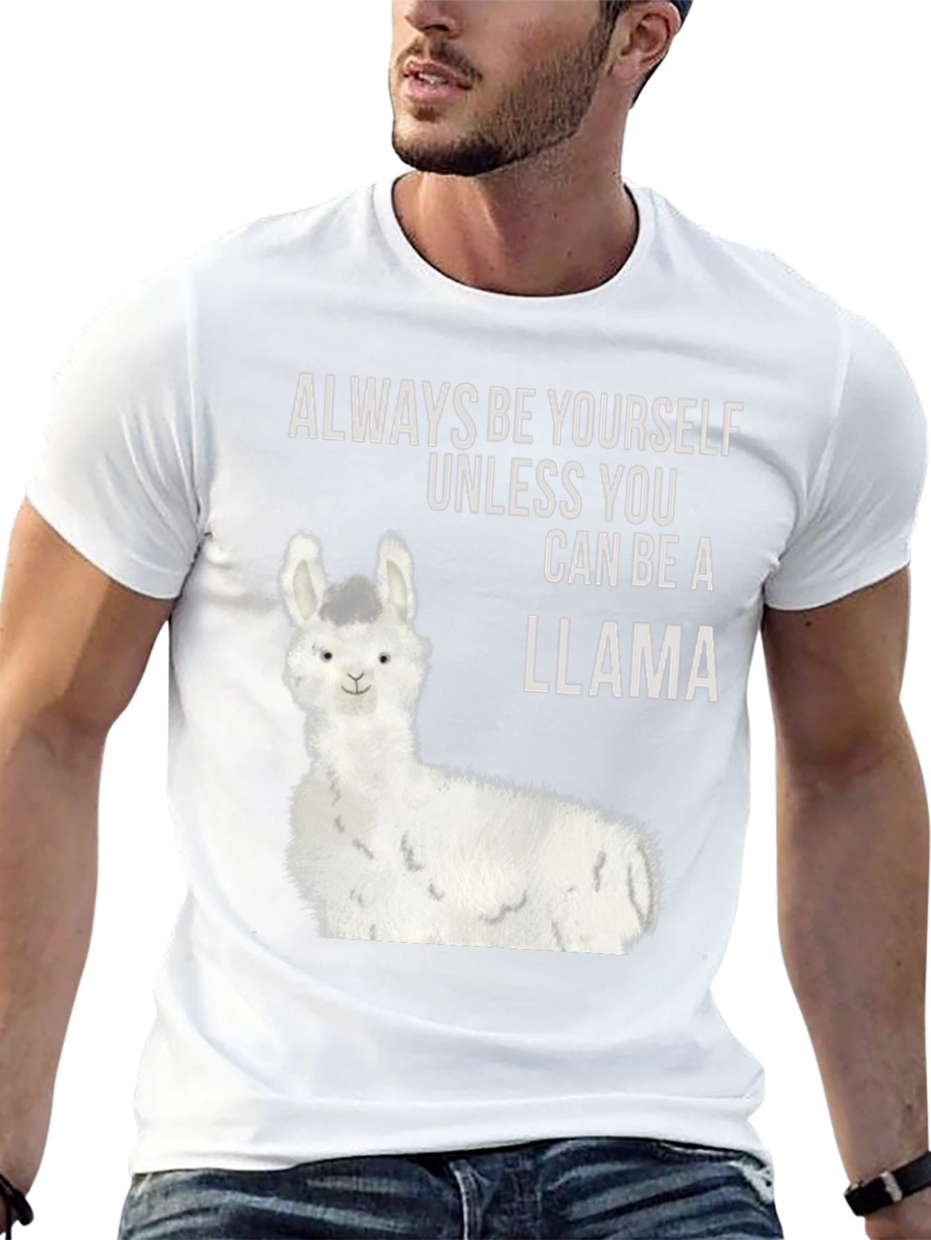 Llama Graphic Tee - Always Be Yourself T-Shirt