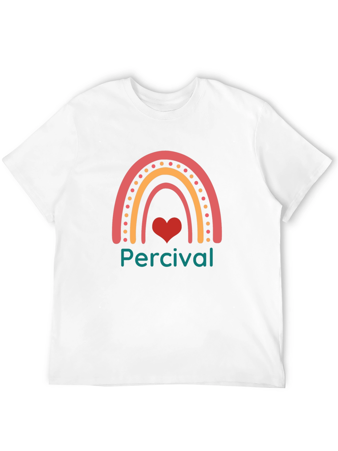 Percival Rainbow Heart T-Shirt - Black