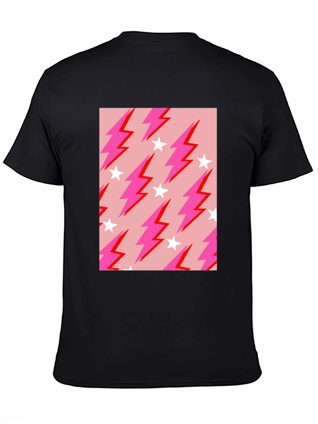 Lightning Bolt Star Graphic Tee - Trendy Casual Style