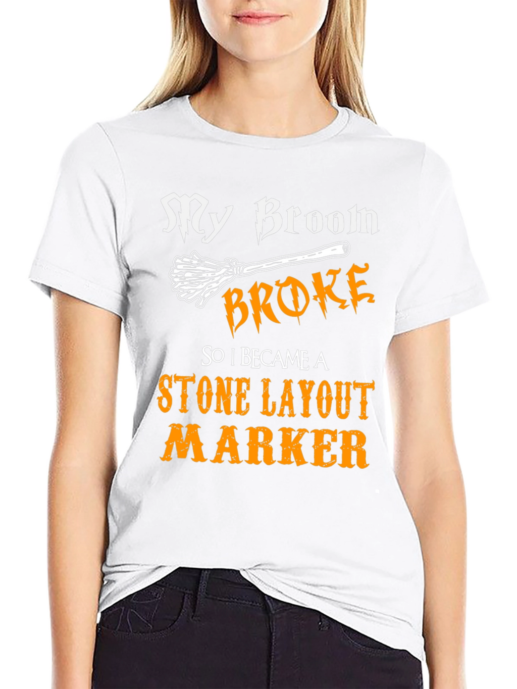Funny Stone Layout Marker Graphic T-Shirt
