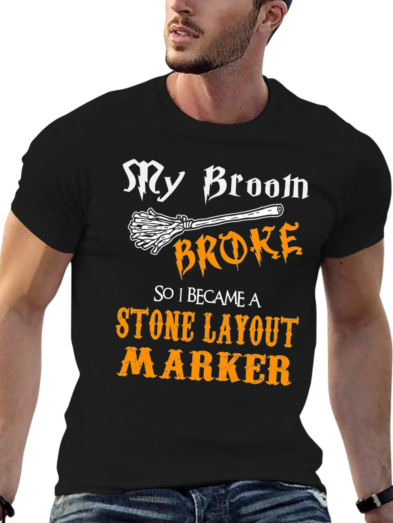 Funny Stone Layout Marker Graphic T-Shirt