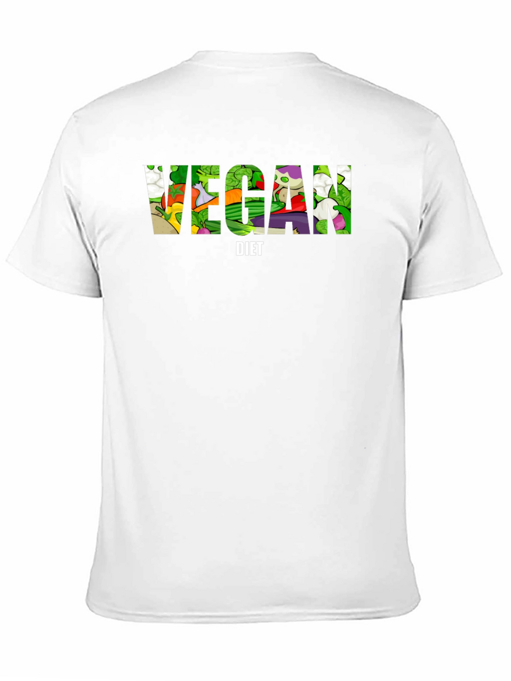 Vegan Diet T-Shirt - Black Cotton Graphic Tee