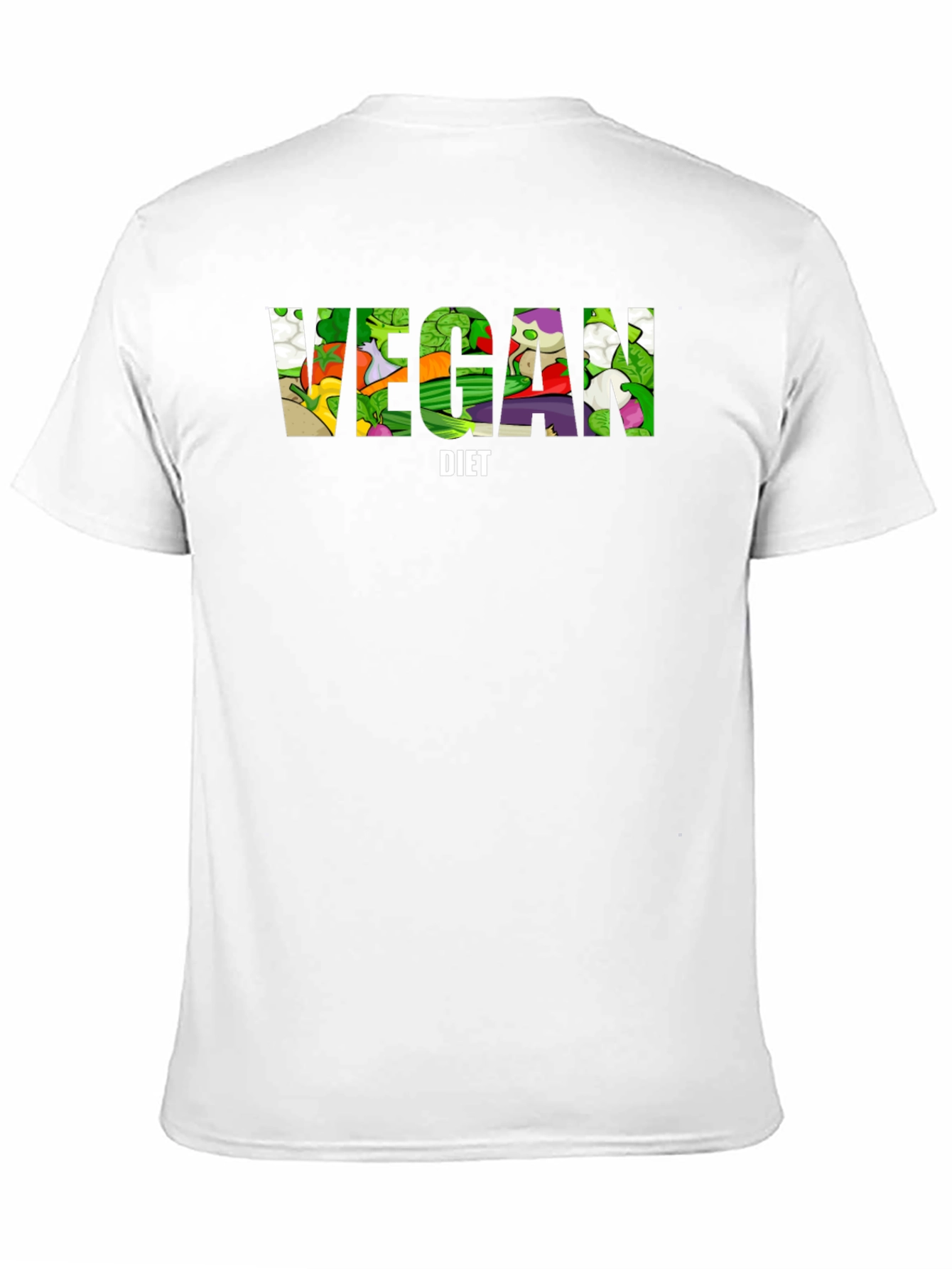 Vegan Diet T-Shirt - Black Cotton Graphic Tee