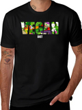 Vegan Diet T-Shirt - Black Cotton Graphic Tee