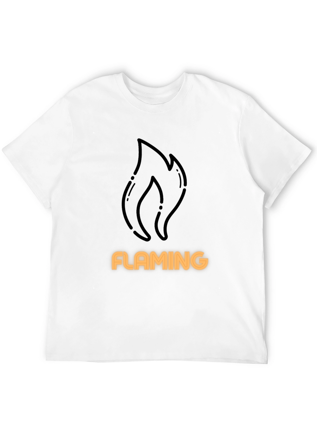 Flaming Graphic Tee - Black Cotton T-Shirt