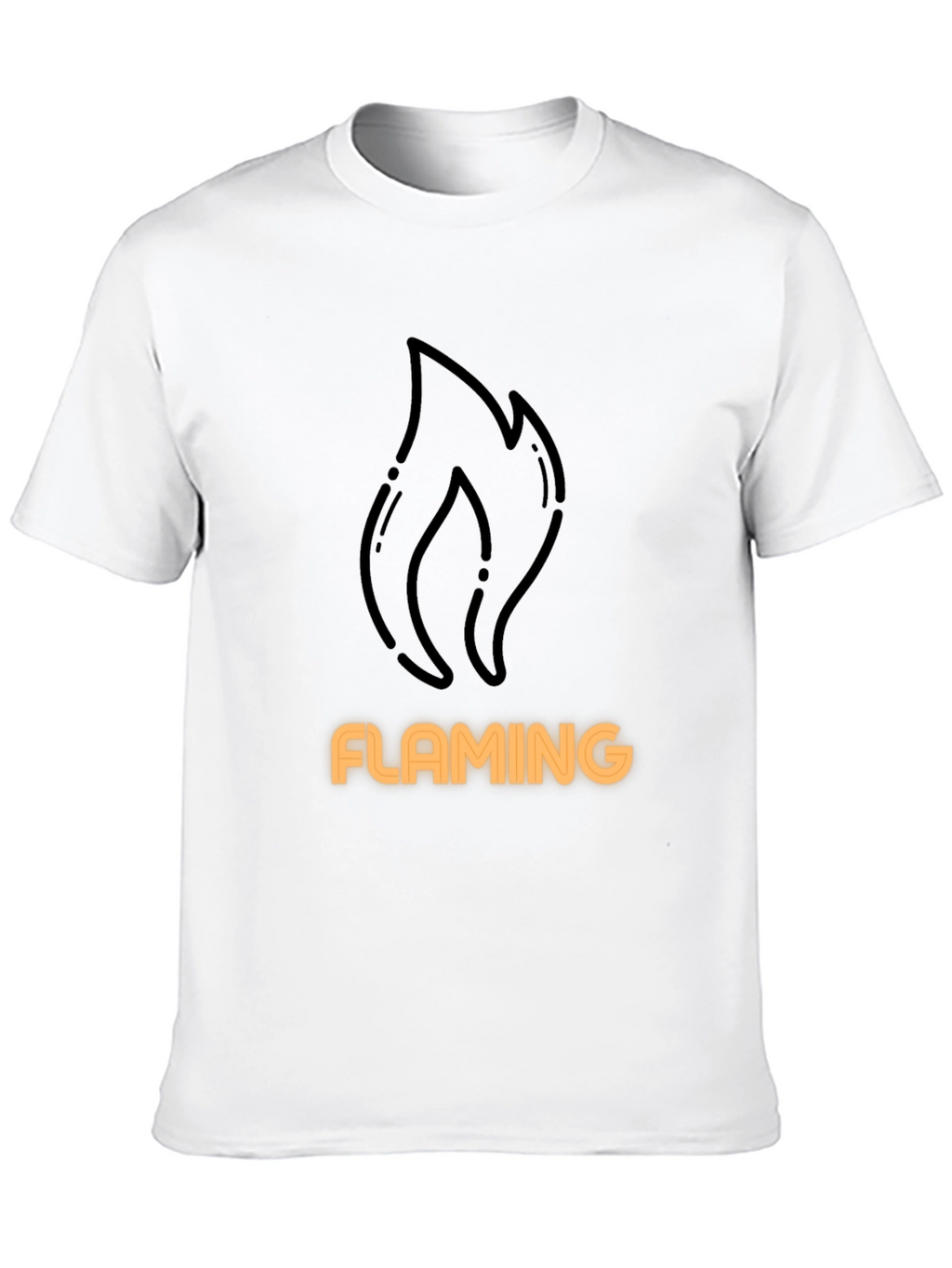 Flaming Graphic Tee - Black Cotton T-Shirt