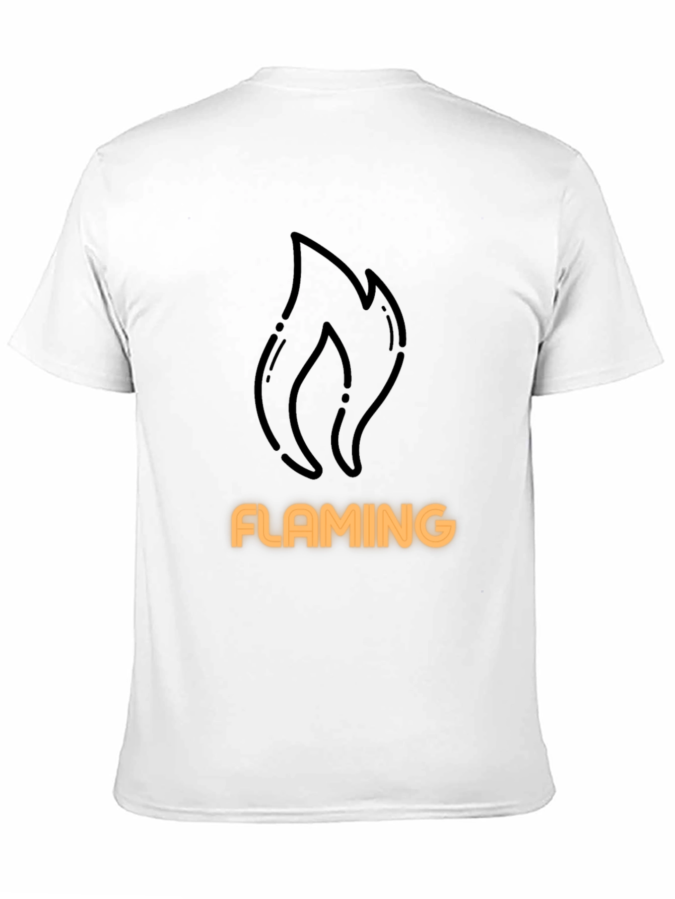 Flaming Graphic Tee - Black Cotton T-Shirt