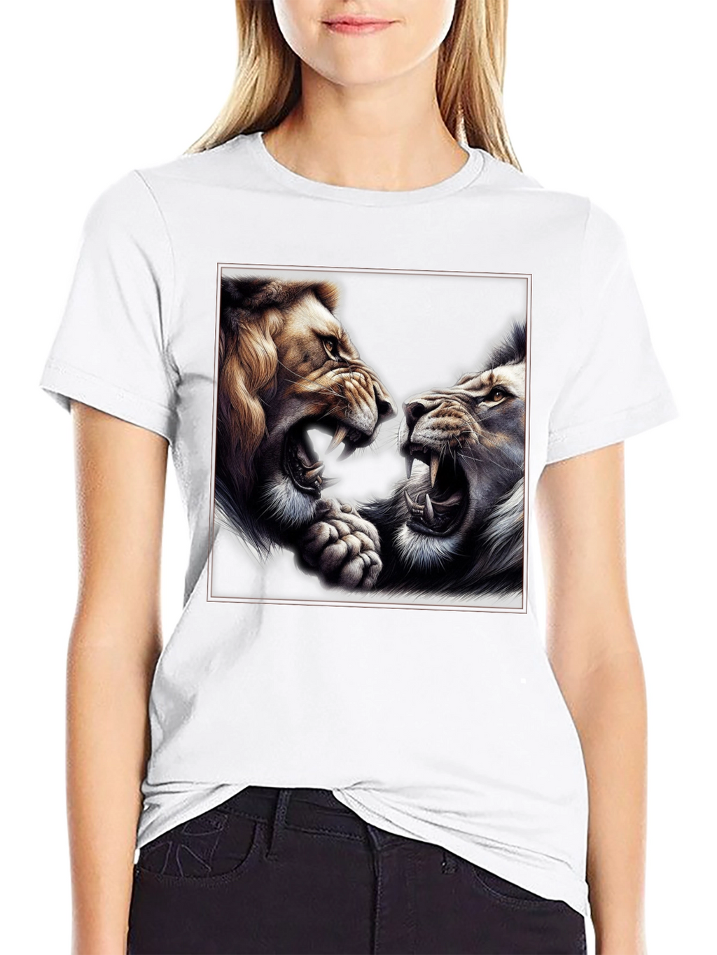 Roaring Lions Graphic T-Shirt - Bold Animal Print
