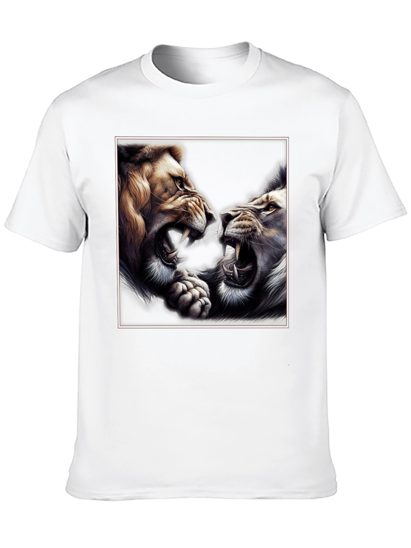 Roaring Lions Graphic T-Shirt - Bold Animal Print