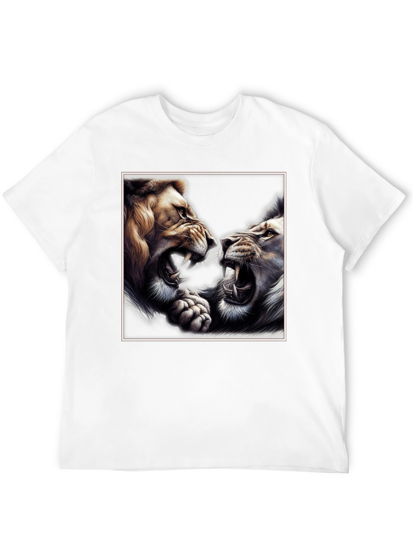 Roaring Lions Graphic T-Shirt - Bold Animal Print