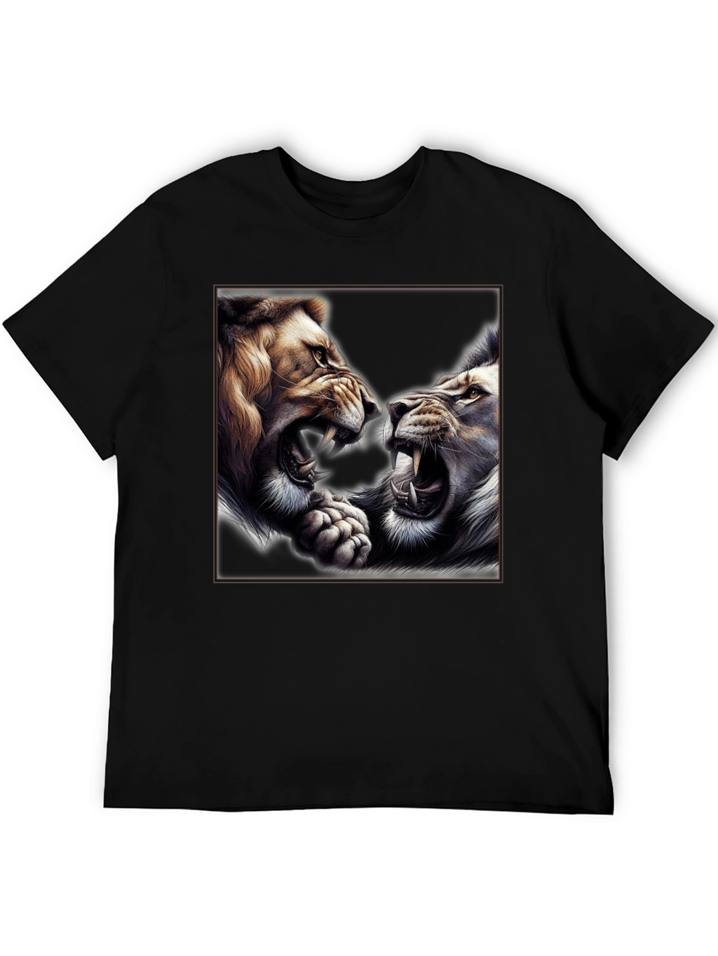 Roaring Lions Graphic T-Shirt - Bold Animal Print