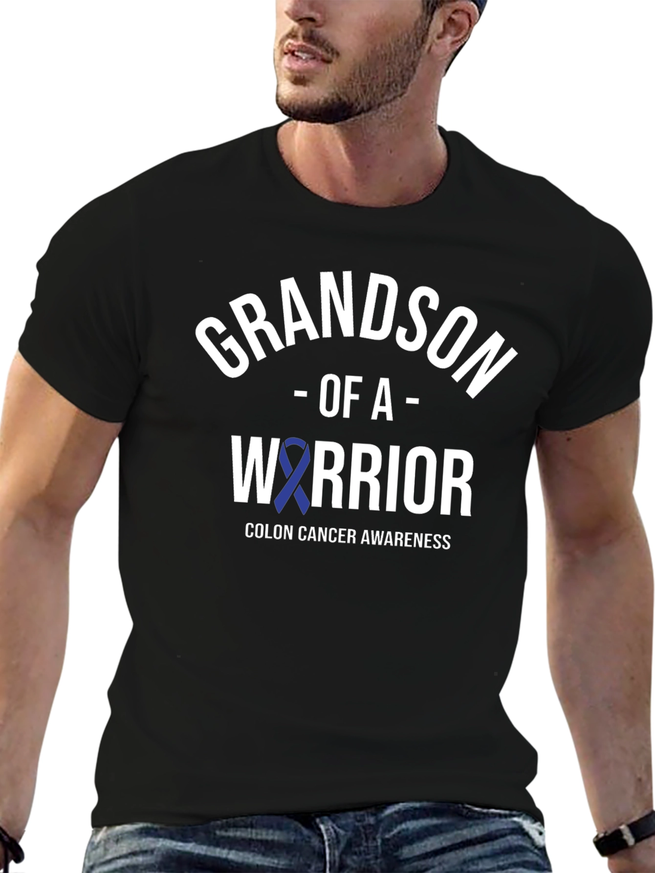 Grandson of a Warrior Colon Cancer Awareness T-Shirt
