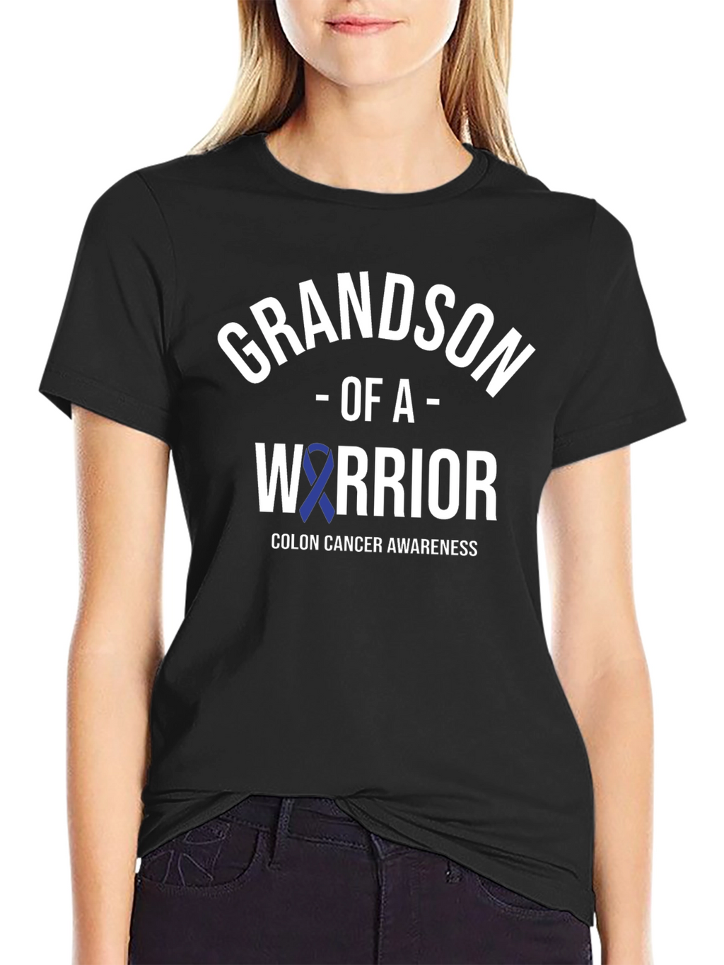 Grandson of a Warrior Colon Cancer Awareness T-Shirt