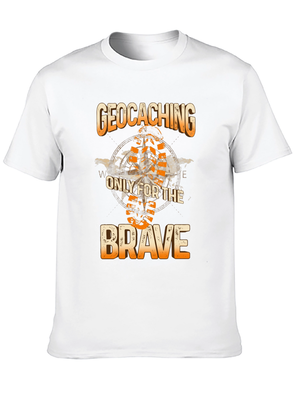 Geocaching Only for the Brave Black T-Shirt