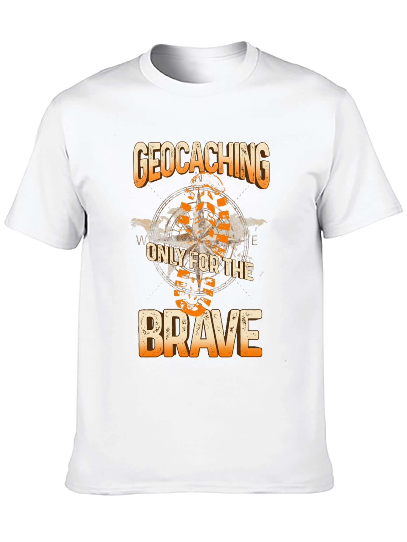 Geocaching Only for the Brave Black T-Shirt