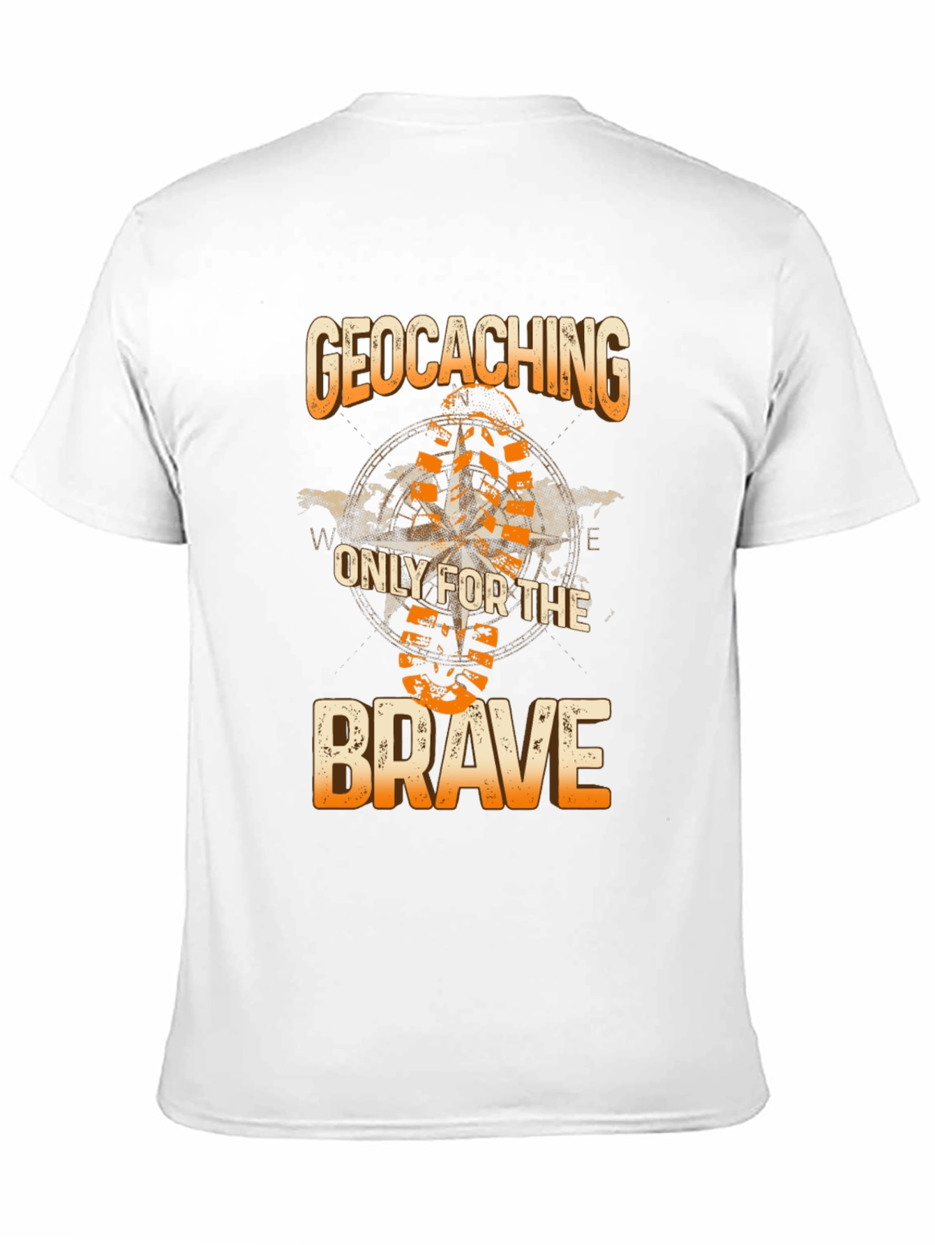 Geocaching Only for the Brave Black T-Shirt