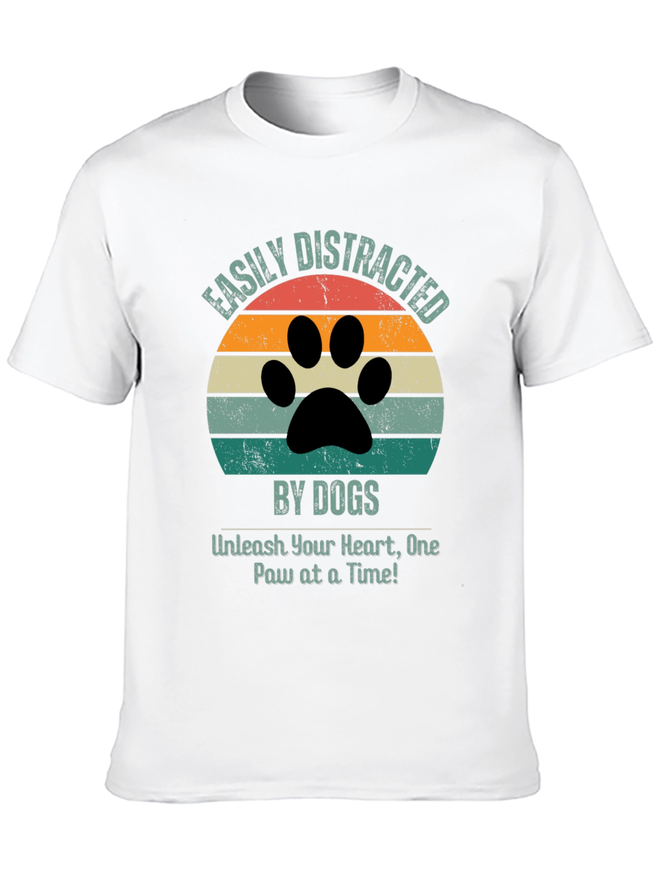 Easily Distracted By Dogs Black T-Shirt