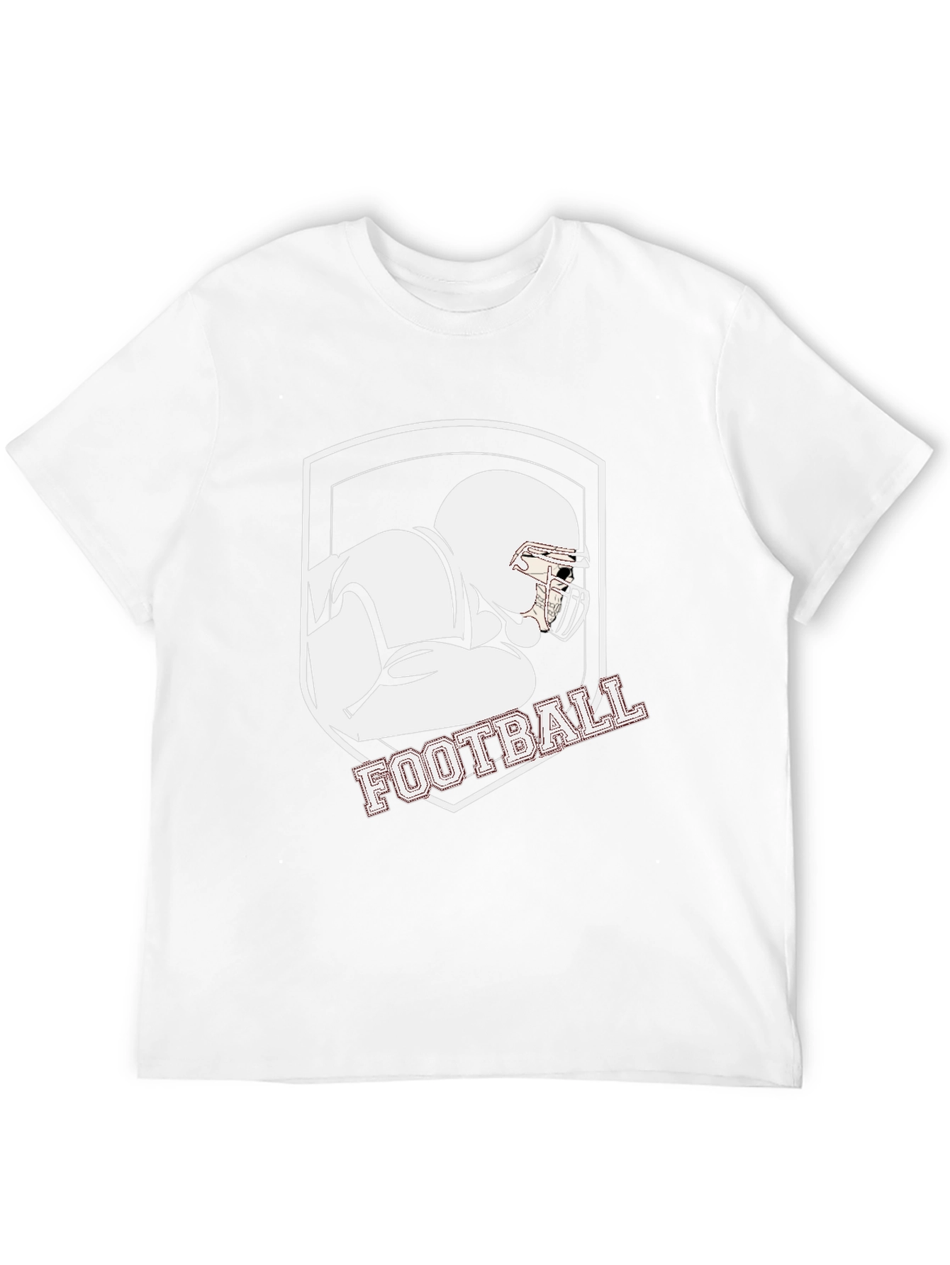 Football Player Graphic Tee - Black