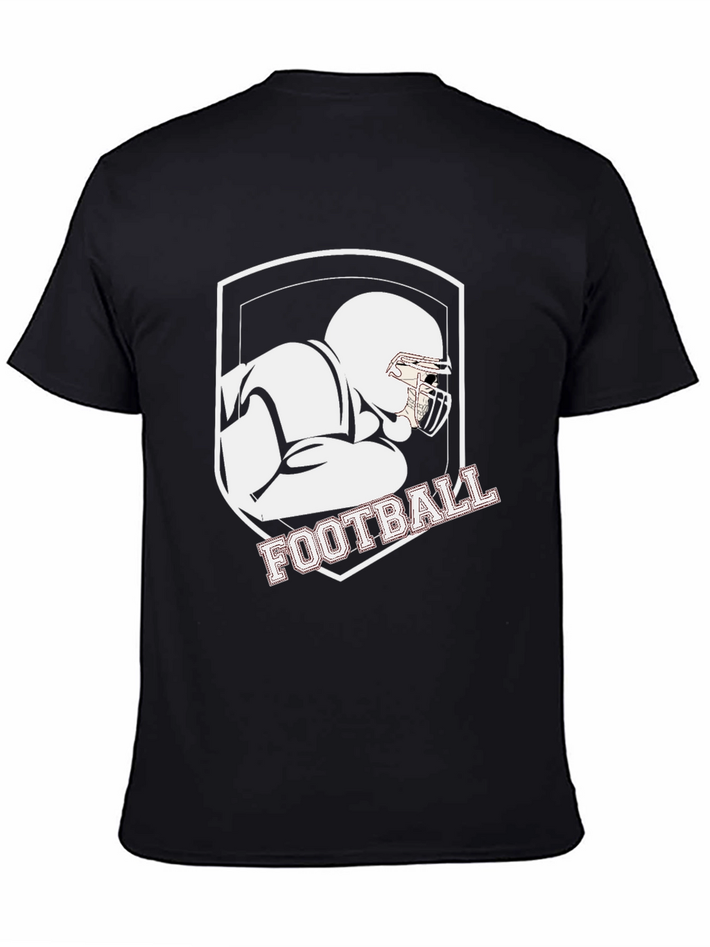Football Player Graphic Tee - Black