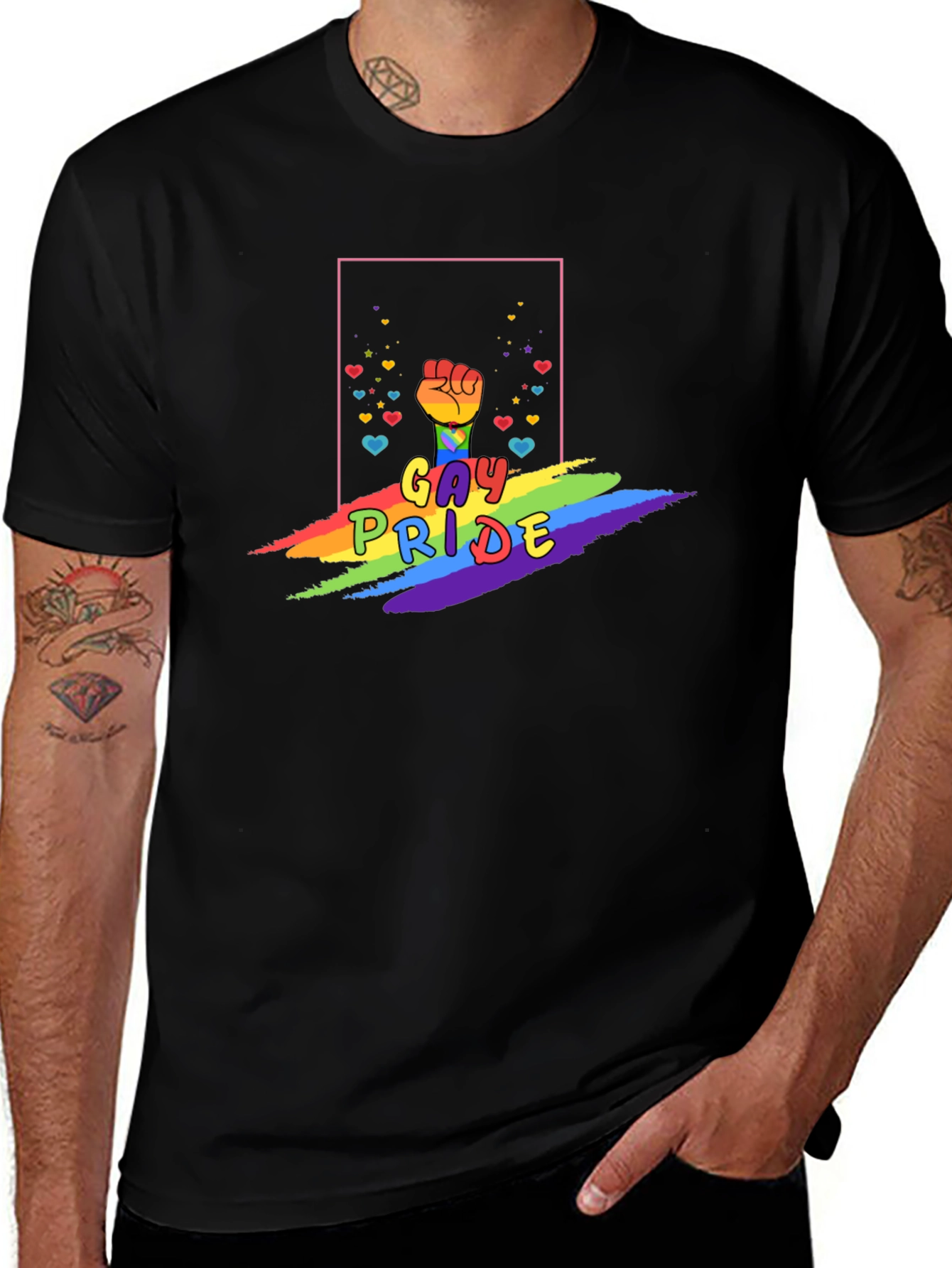 Gay Pride Fist Rainbow T-Shirt