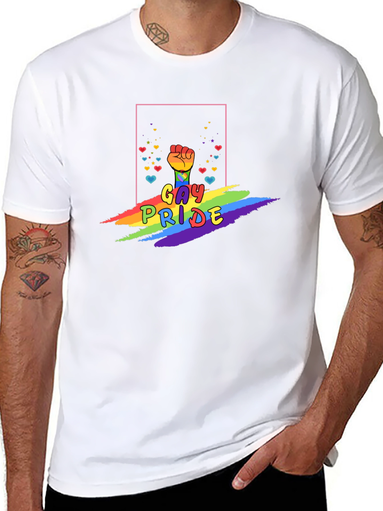 Gay Pride Fist Rainbow T-Shirt