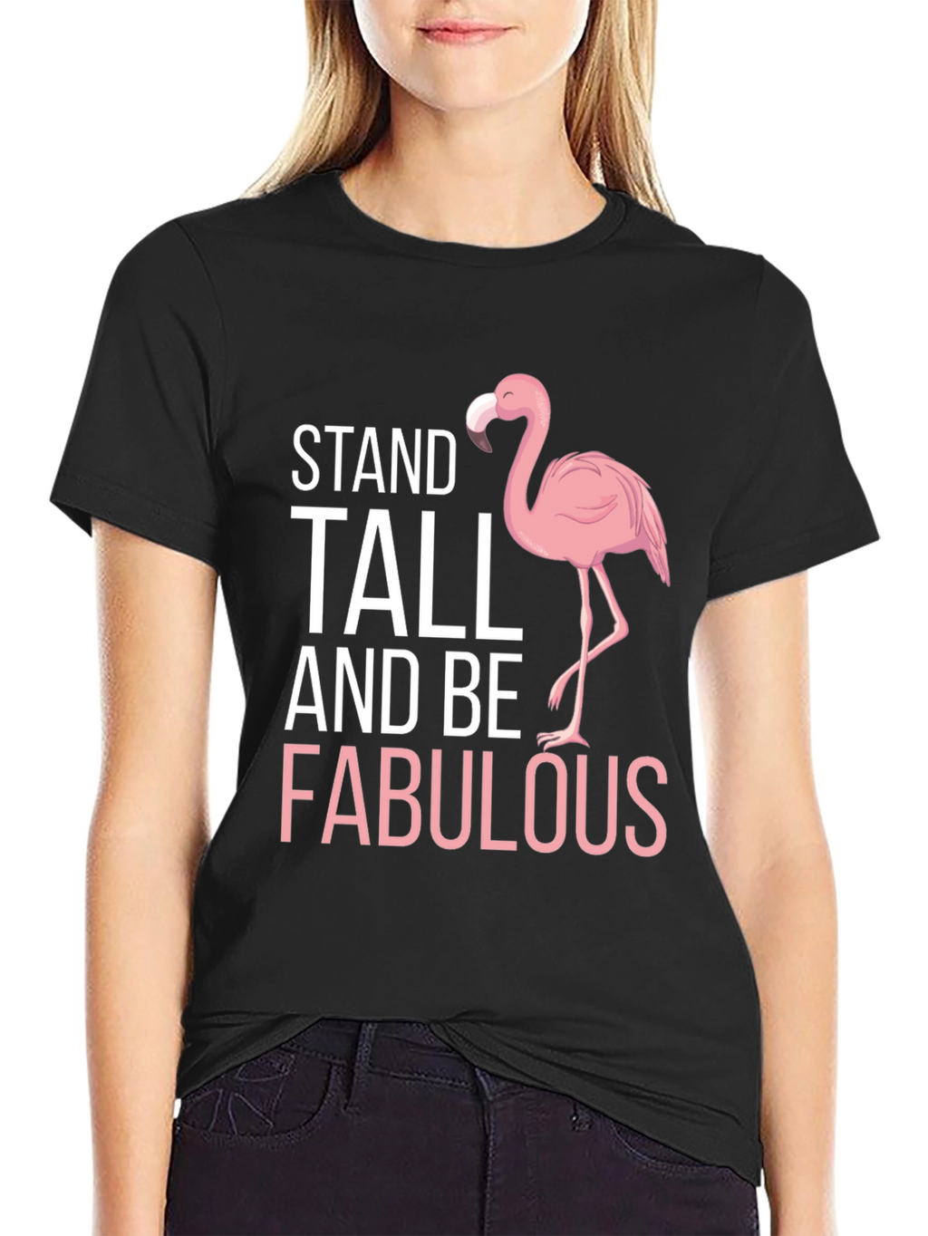 Stand Tall & Be Fabulous Flamingo Graphic Tee