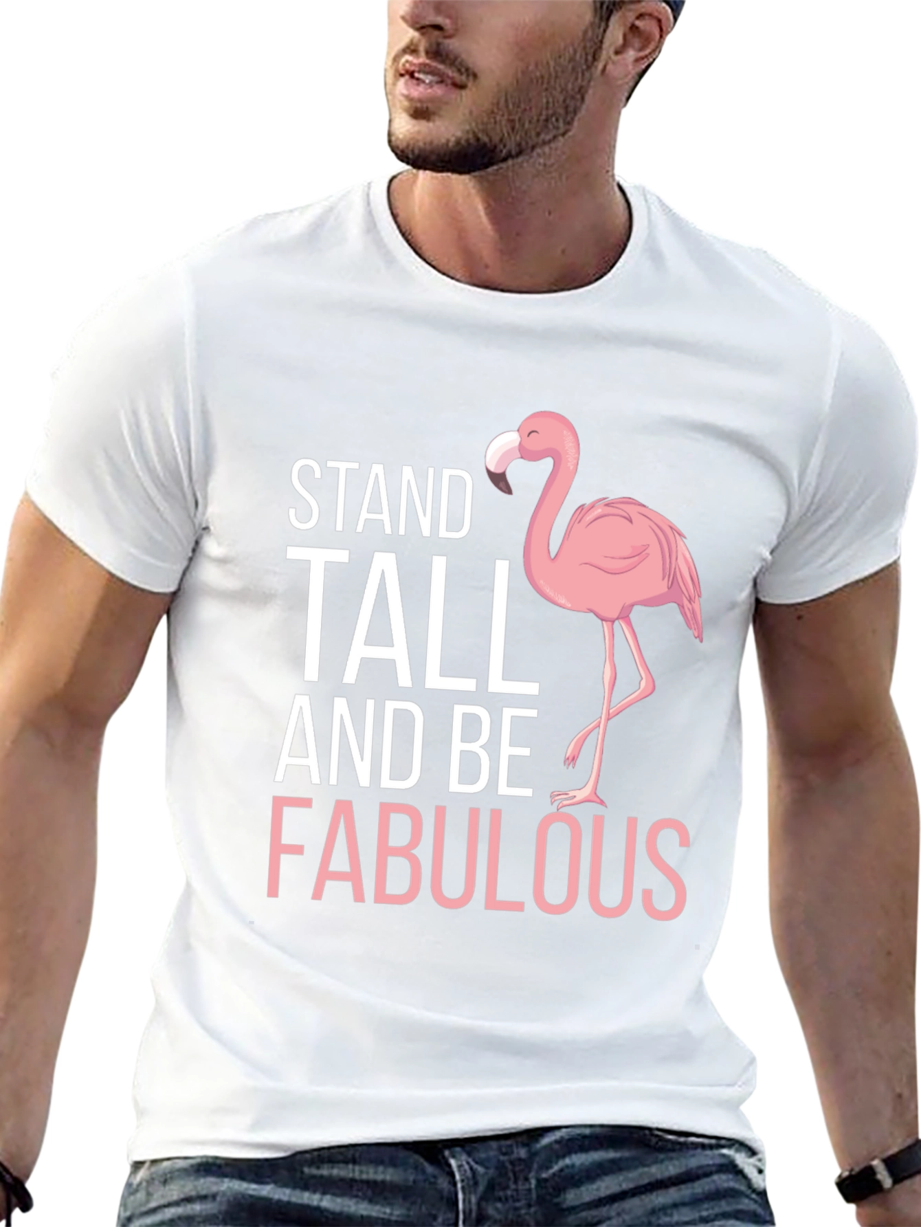 Stand Tall & Be Fabulous Flamingo Graphic Tee