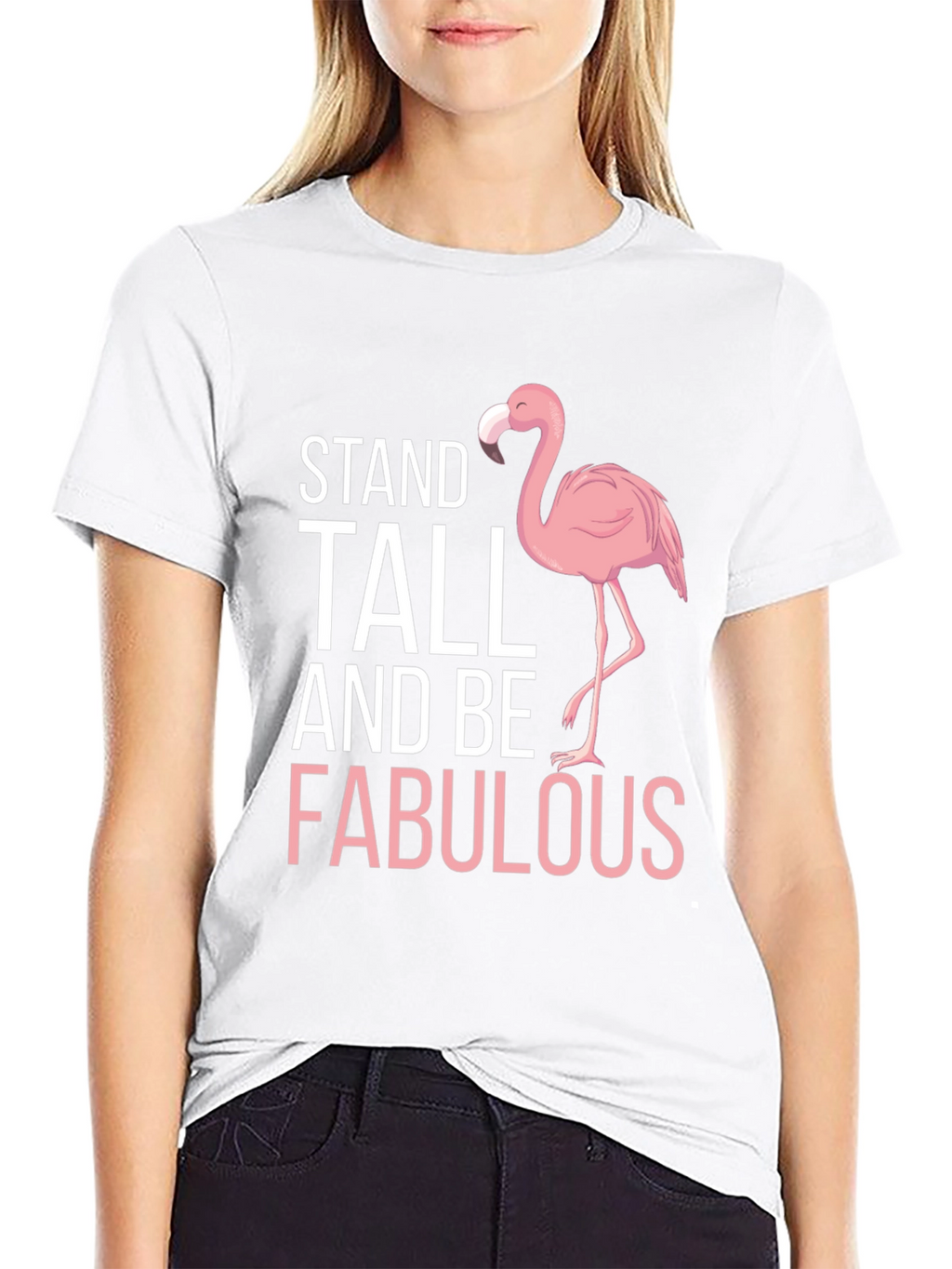 Stand Tall & Be Fabulous Flamingo Graphic Tee