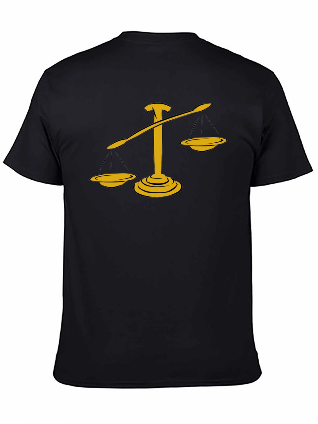 Justice Scales Graphic Tee - Black Cotton Blend