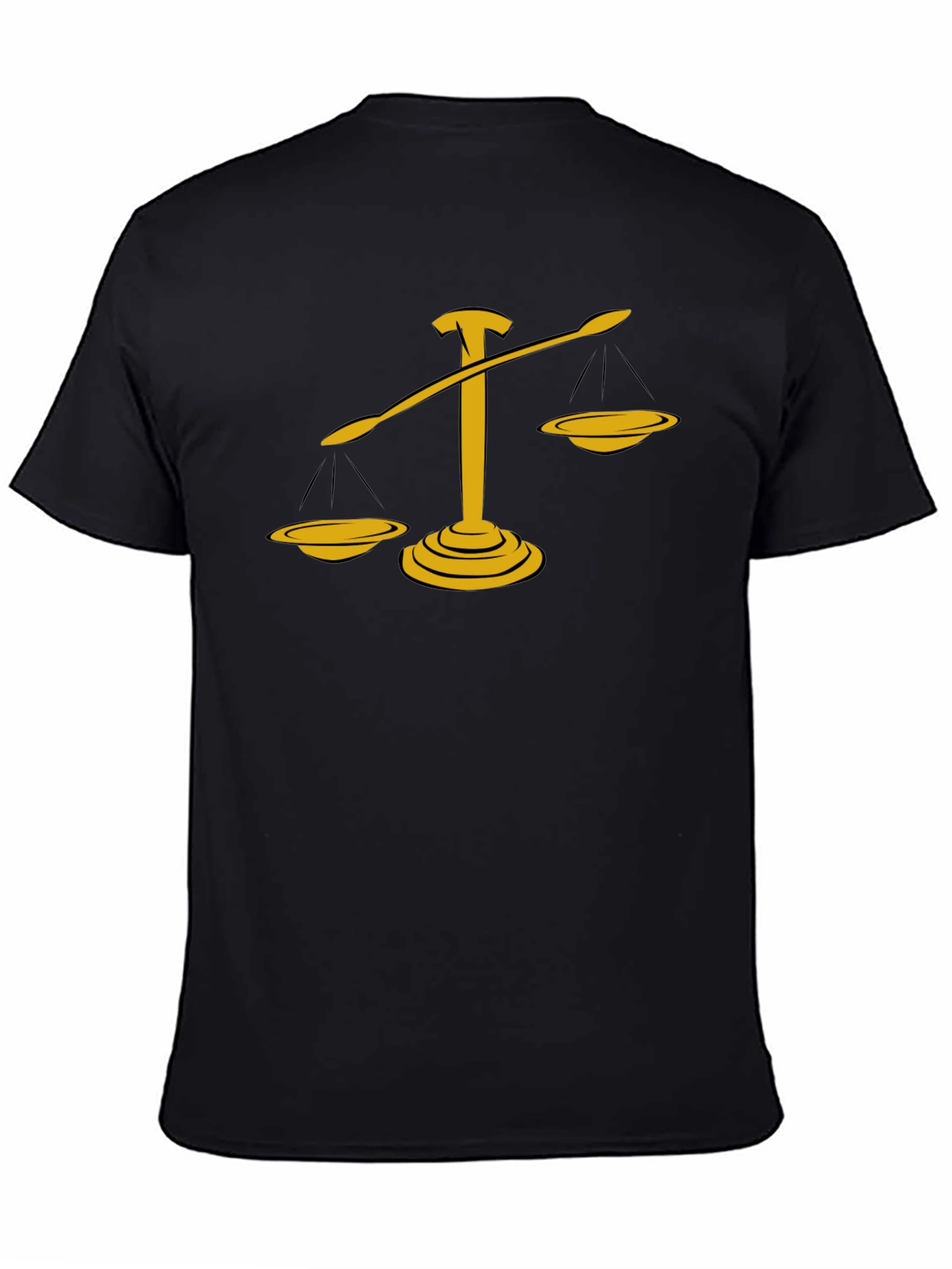 Justice Scales Graphic Tee - Black Cotton Blend