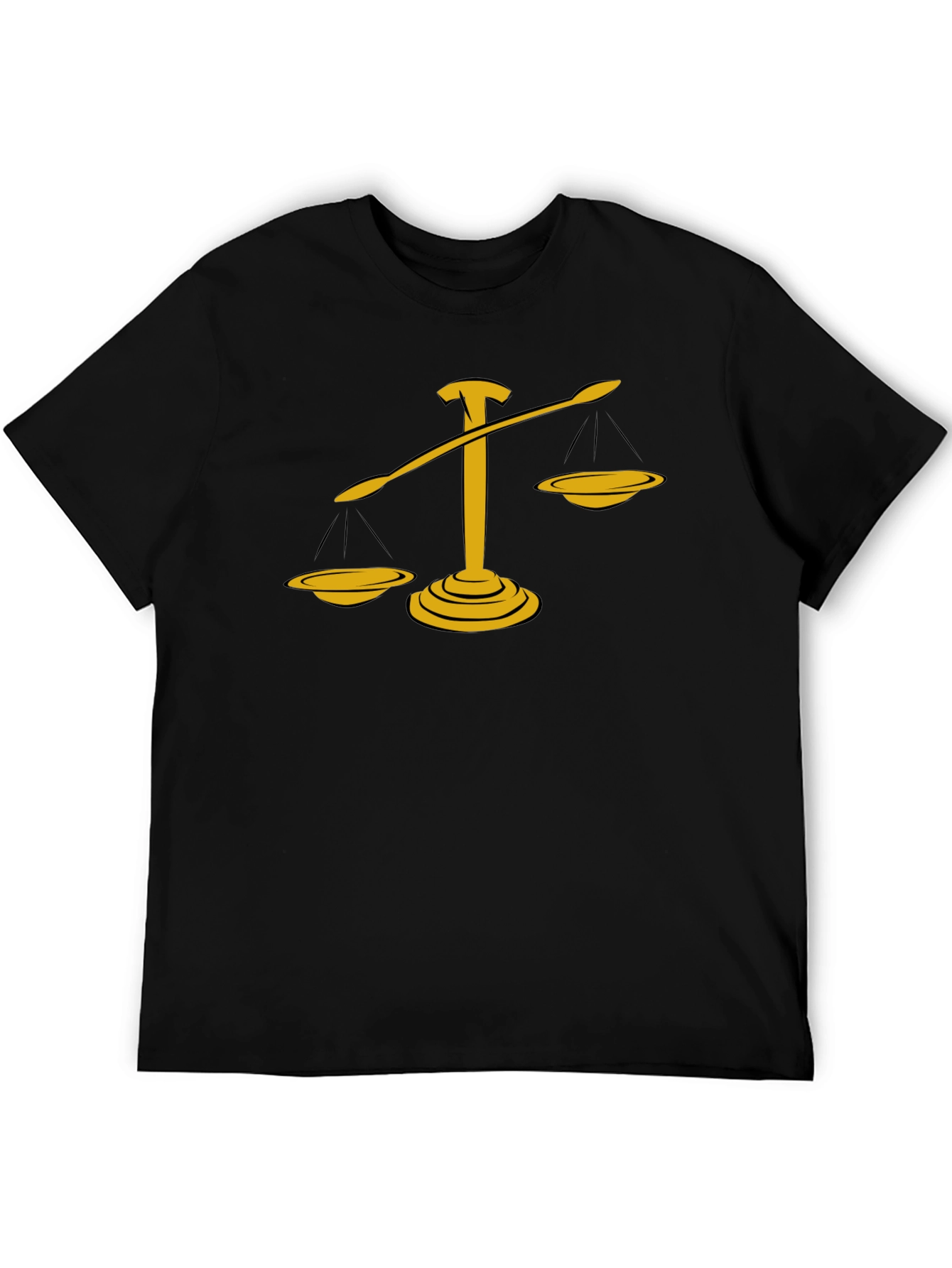Justice Scales Graphic Tee - Black Cotton Blend