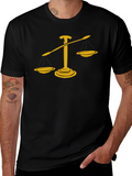 Justice Scales Graphic Tee - Black Cotton Blend