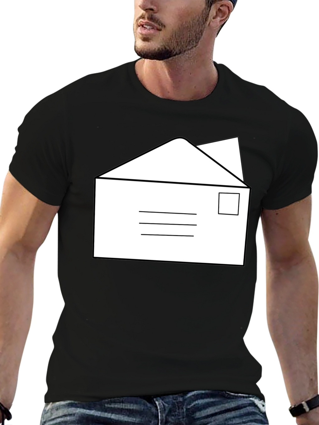 Envelope Graphic T-Shirt - Classic Mail Design