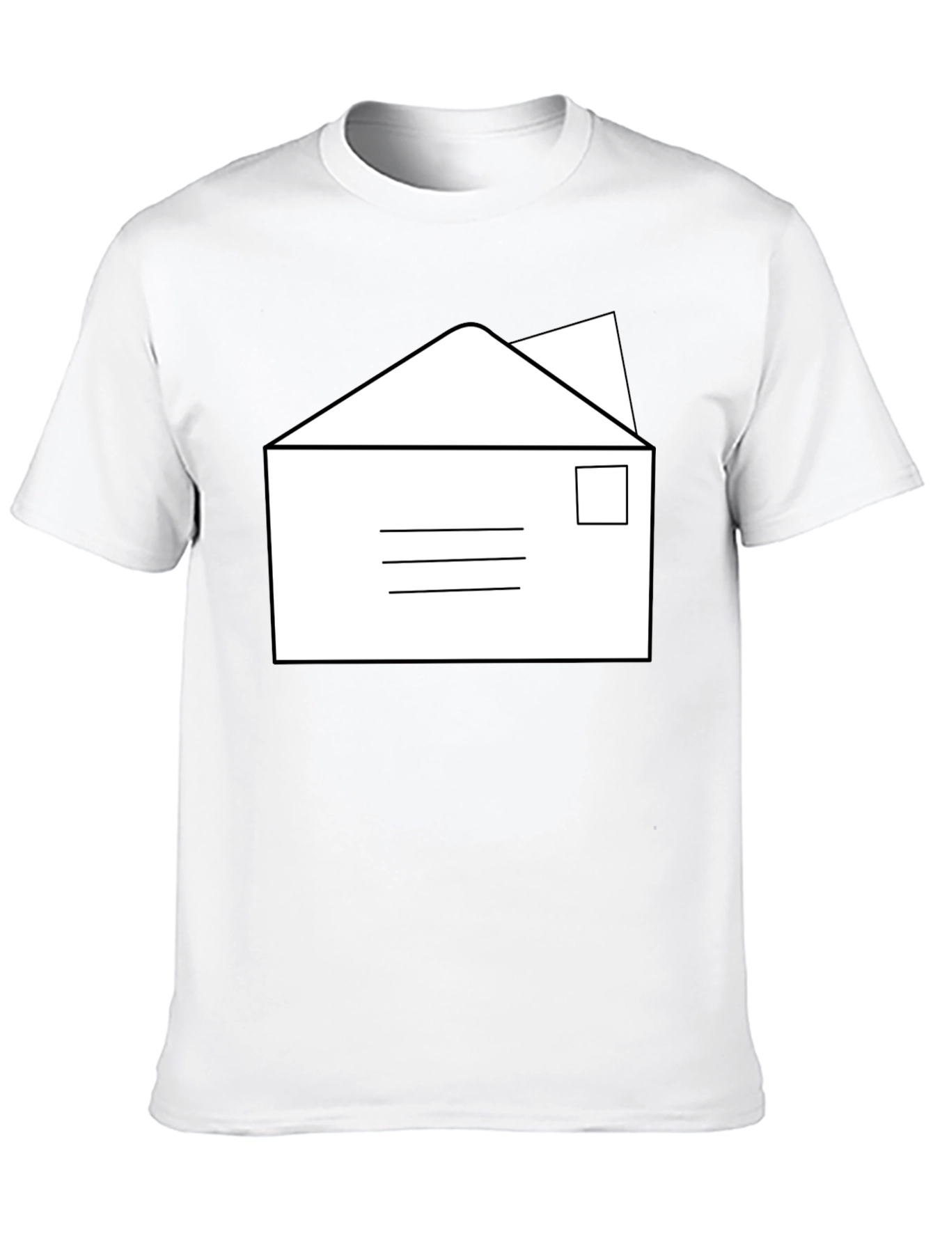 Envelope Graphic T-Shirt - Classic Mail Design